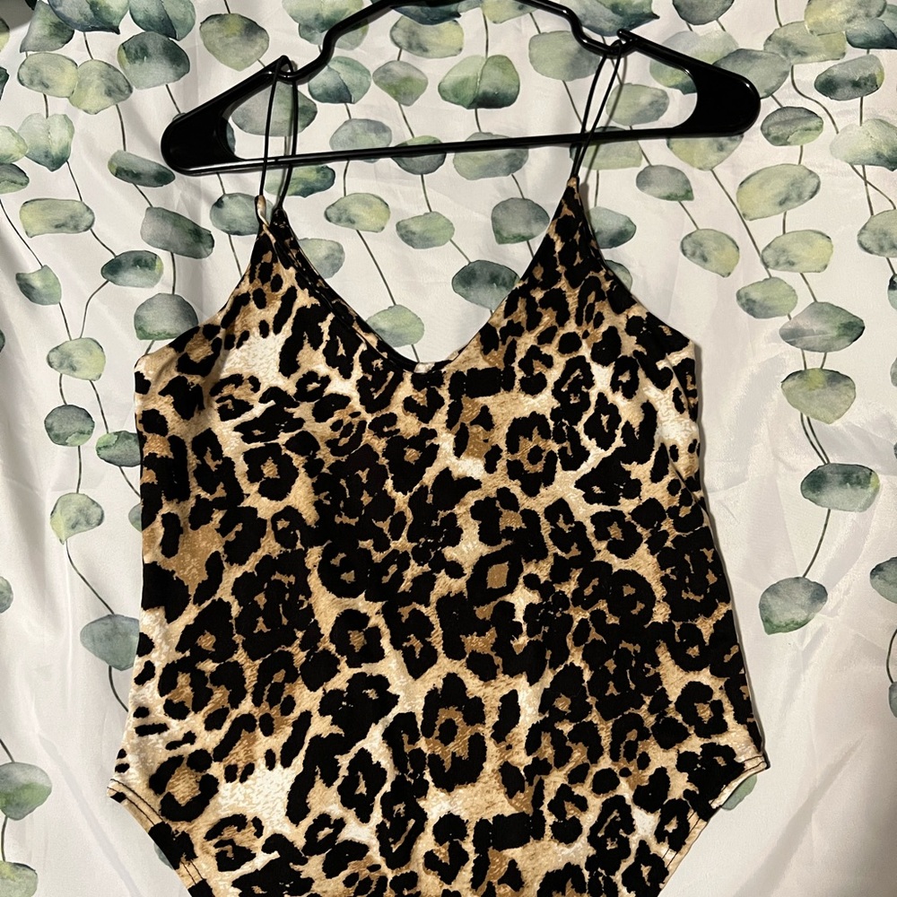 Cheetah print body suit